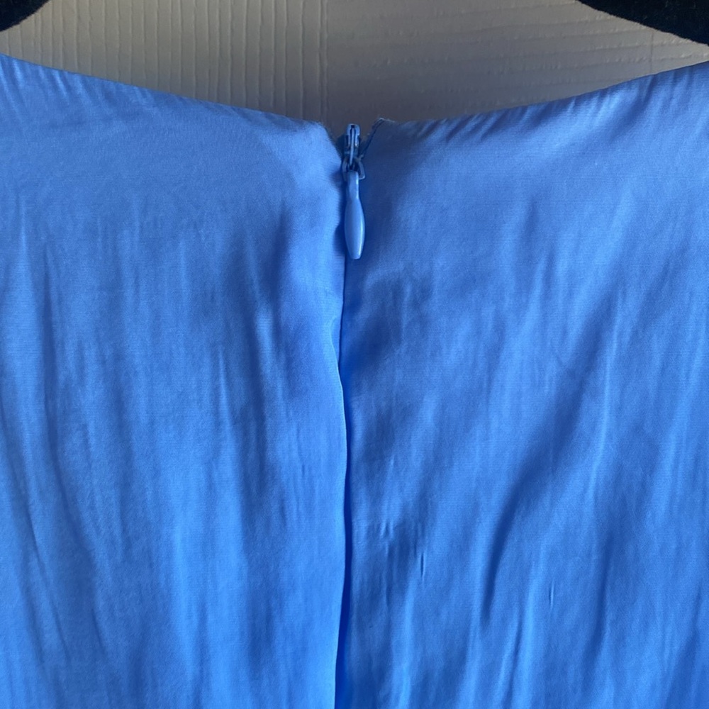 Joie NWT V-Neck Tie Waist Pleated Pockets Hidden Back Zip Close Midi Dress Sz 8 - Picture 12 of 17